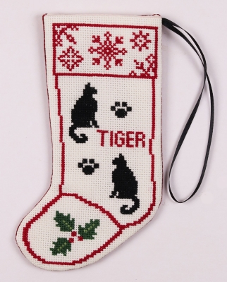 click here to view larger image of Cat Stocking Ornament (counted cross stitch kit)