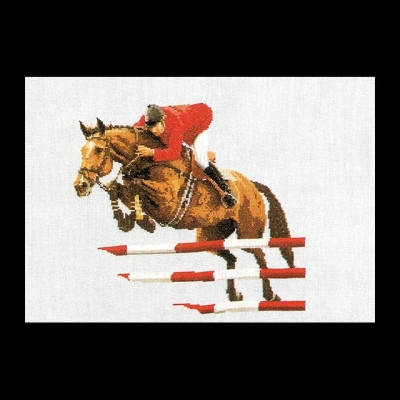 click here to view larger image of Horse Jumping (counted cross stitch kit)