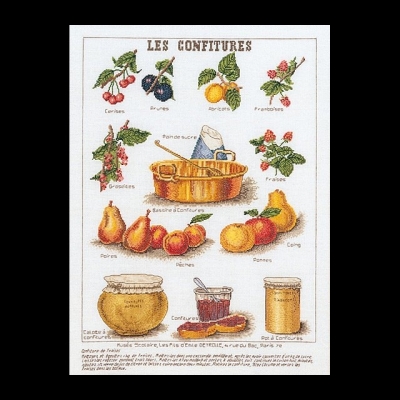 click here to view larger image of Fruits (counted cross stitch kit)