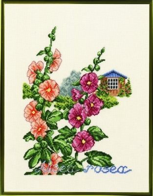 click here to view larger image of House with Flowers (counted cross stitch kit)