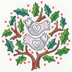 click here to view larger image of Two Turtle Doves - Karen Carter Collection (counted cross stitch kit)