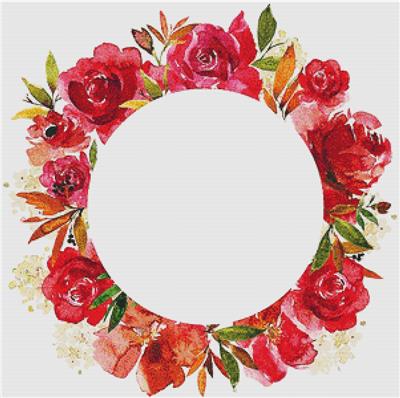 click here to view larger image of Rose and Berry Wreath (chart)