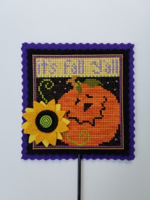click here to view larger image of It's Fall Y'all Plant Poke Kit (chunky cross stitch kit)