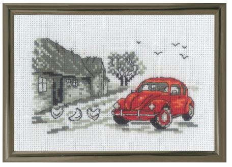 click here to view larger image of Red Car (embroidery kit)