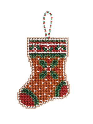 click here to view larger image of Gingerbread Stocking (2021) (counted cross stitch kit)