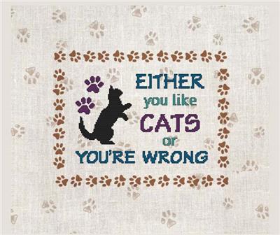 click here to view larger image of Either you like Cats or You're Wrong (chart)