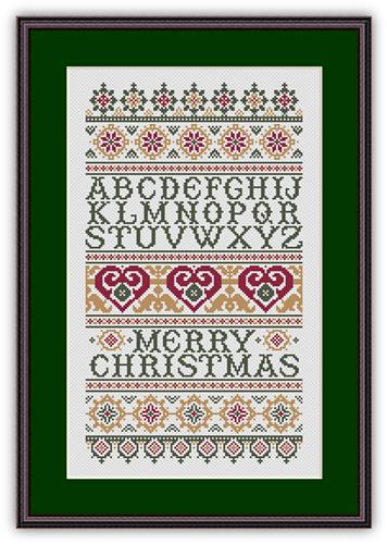 click here to view larger image of Merry Christmas Alphabet Sampler (chart)