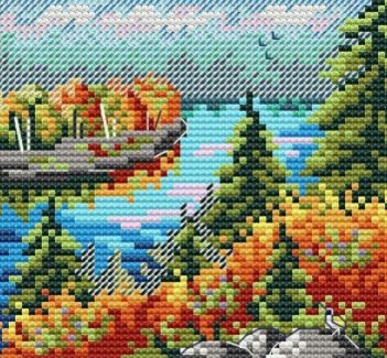 click here to view larger image of Autumn Forest (counted cross stitch kit)