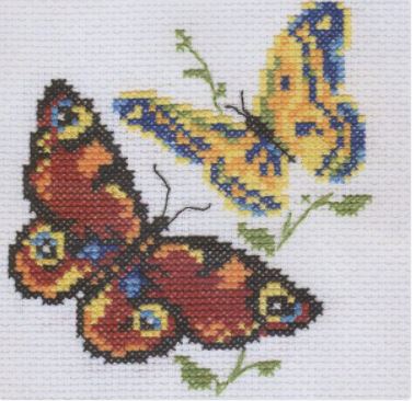 click here to view larger image of Beautiful Butterflies (counted cross stitch kit)