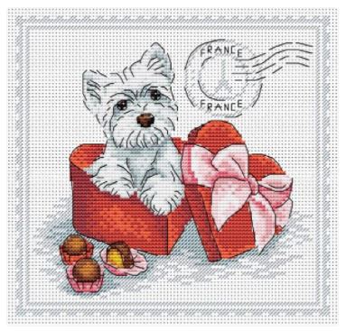 click here to view larger image of Cute Dog - France (counted cross stitch kit)