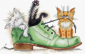 click here to view larger image of Cats (counted cross stitch kit)