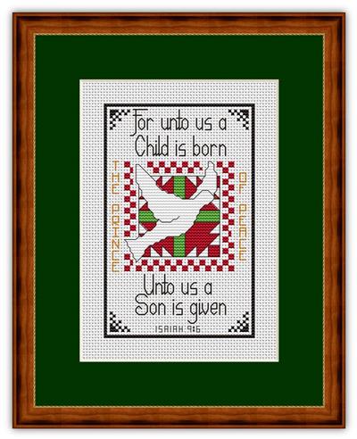 click here to view larger image of Christmas Prince of Peace Bible Verse (chart)