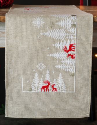 click here to view larger image of Winter in the Forest - Table Runner (counted cross stitch kit)