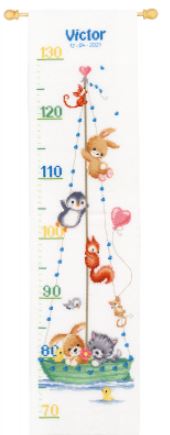 click here to view larger image of Our Greatest Adventure Growth Chart (counted cross stitch kit)