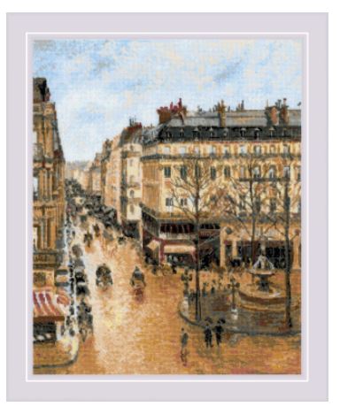 click here to view larger image of Saint-Honore Street after C Pissarro's Painting (counted cross stitch kit)