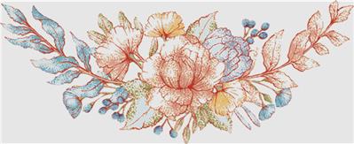click here to view larger image of Vintage Watercolour Floral Banner (chart)