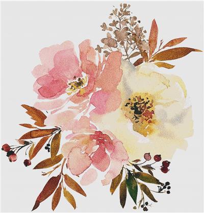 click here to view larger image of Peach and Yellow Floral Floral Arrangement I (chart)