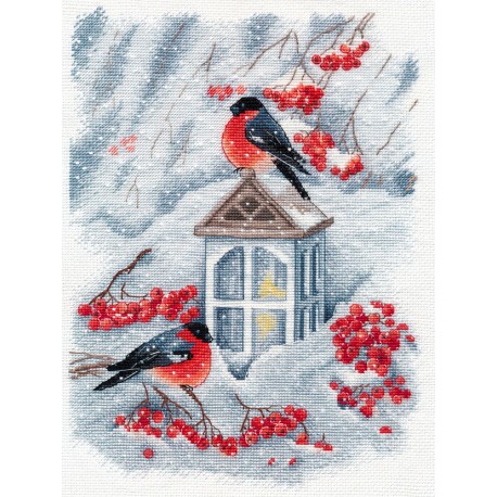 click here to view larger image of Snow is Falling (counted cross stitch kit)