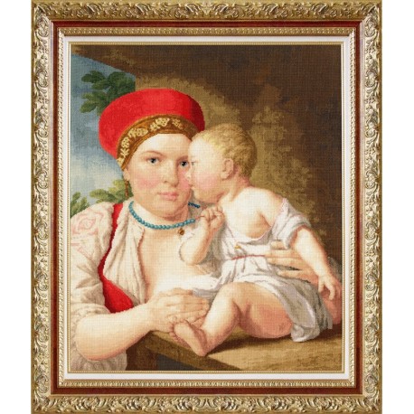click here to view larger image of Nurse with a Baby (counted cross stitch kit)