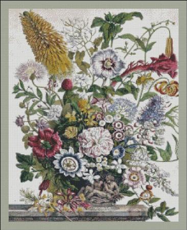 click here to view larger image of Twelve Months of Flowers - 008 August (chart)