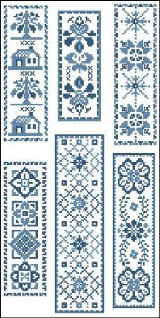 click here to view larger image of Victorian Blue Bookmarks 2 (chart)