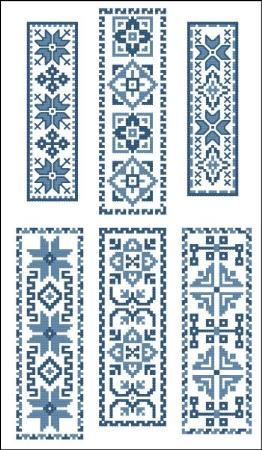 click here to view larger image of Victorian Blue Bookmarks (chart)