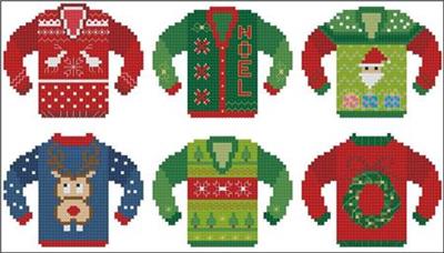 click here to view larger image of Ugly Christmas Sweater Minis 3 (chart)