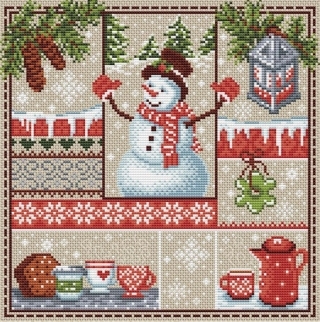 click here to view larger image of Happy Holidays (counted cross stitch kit)