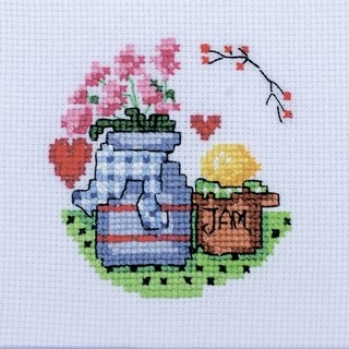 click here to view larger image of Vase with Flowers (counted cross stitch kit)