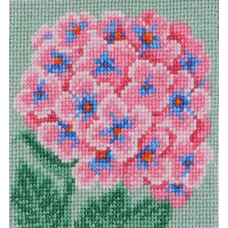 click here to view larger image of Pink Hydrangea (counted cross stitch kit)