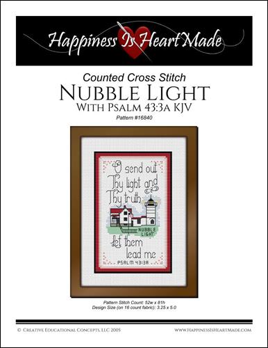 click here to view larger image of Nubble Lighthouse w/Psalm 43 3A (chart)