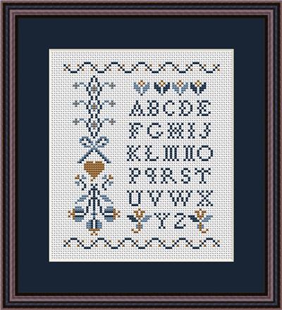 click here to view larger image of Blue Alphabet Sampler 1 (chart)