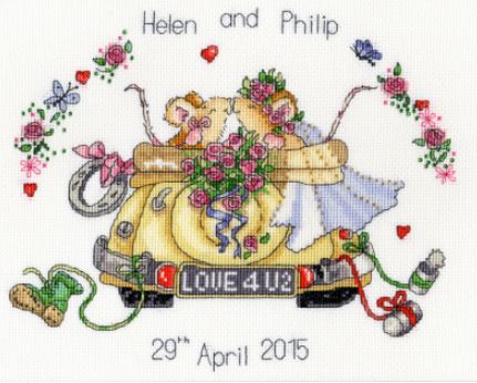 click here to view larger image of Just Married - Margaret Sherry (counted cross stitch kit)