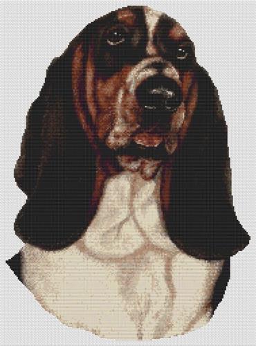click here to view larger image of Basset Hound Tri Colored (chart)