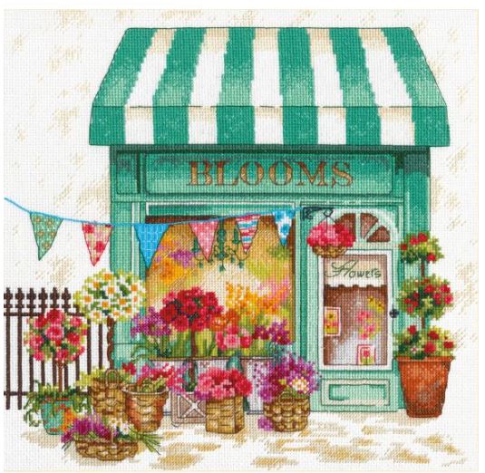 click here to view larger image of Blooms Flower Shop (counted cross stitch kit)
