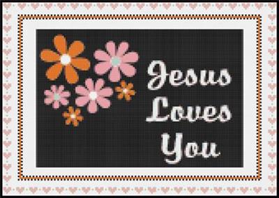 click here to view larger image of Jesus Loves You Sampler (chart)