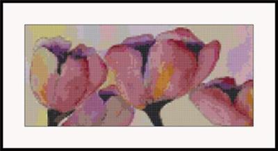 click here to view larger image of Lavish Watercolor Tulips (chart)