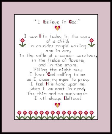 click here to view larger image of I Believe In God Sampler (chart)