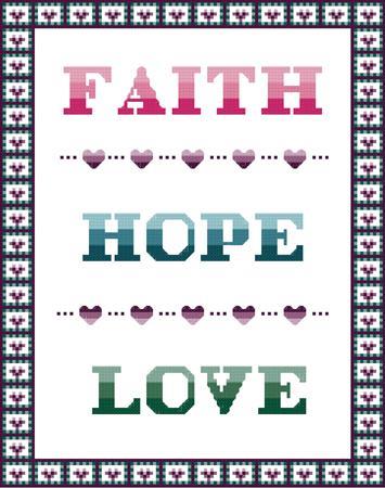 click here to view larger image of Faith Hope Love Sampler II (chart)