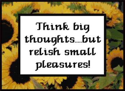 click here to view larger image of Think Big thoughts Sampler (chart)