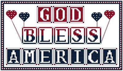click here to view larger image of God Bless America Sampler (chart)