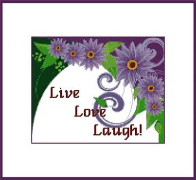 click here to view larger image of Live Love Laugh Sampler (chart)