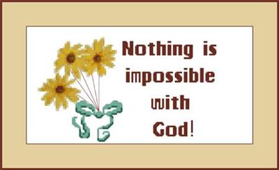 click here to view larger image of Nothing is Impossible with God Sampler (chart)