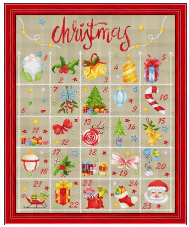 click here to view larger image of Advent Calendar (chart)