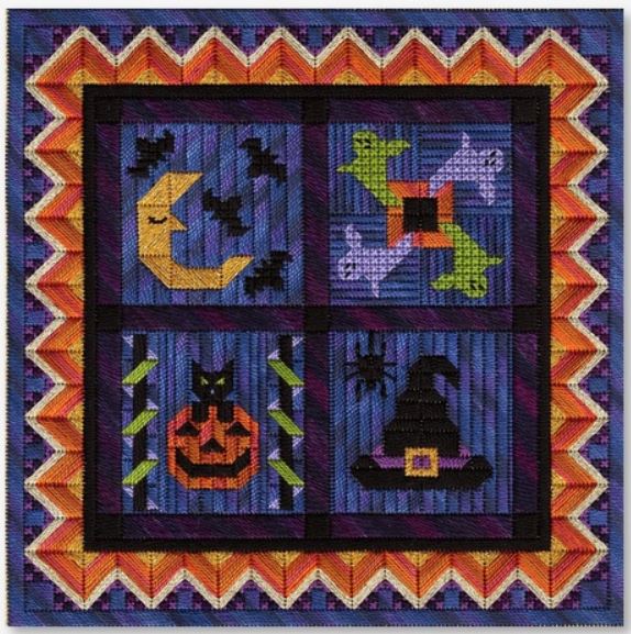 click here to view larger image of Spooky Halloween Barn Quilts (counted canvas chart)