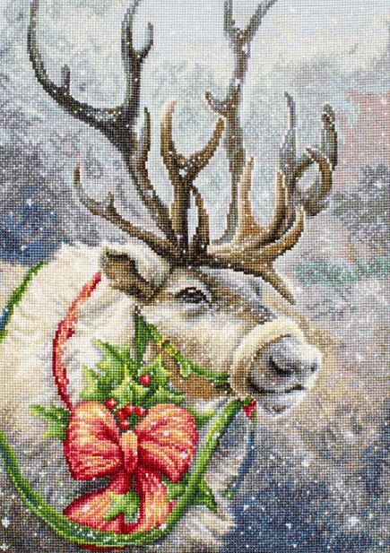 click here to view larger image of Christmas Deer (counted cross stitch kit)