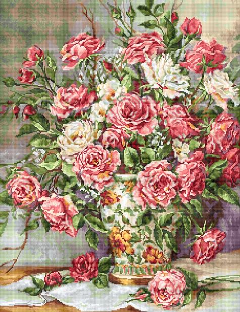 click here to view larger image of Posies for the Princess (counted cross stitch kit)