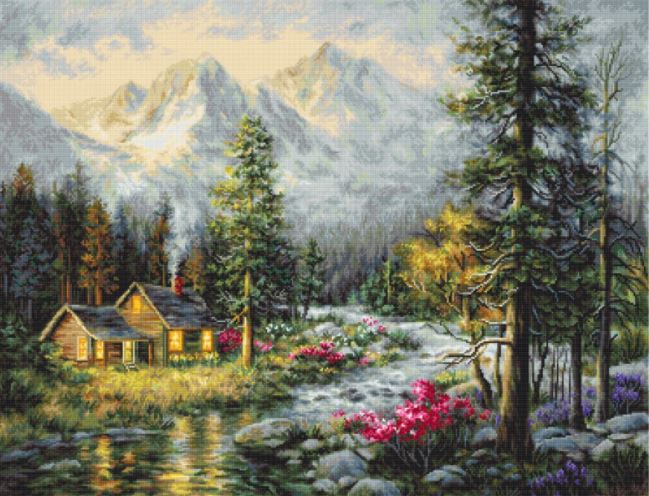 click here to view larger image of Campers Cabin SG610 (counted cross stitch kit)