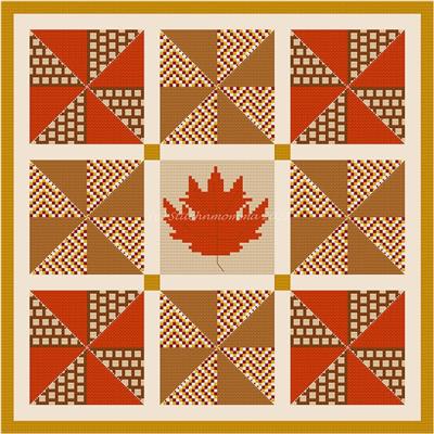 click here to view larger image of Pinwheel Autumn Quilt (chart)