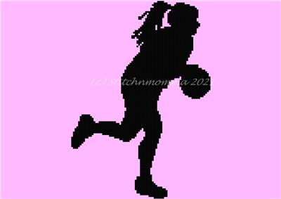 click here to view larger image of Female Basketball Player Silhouette 2 (chart)